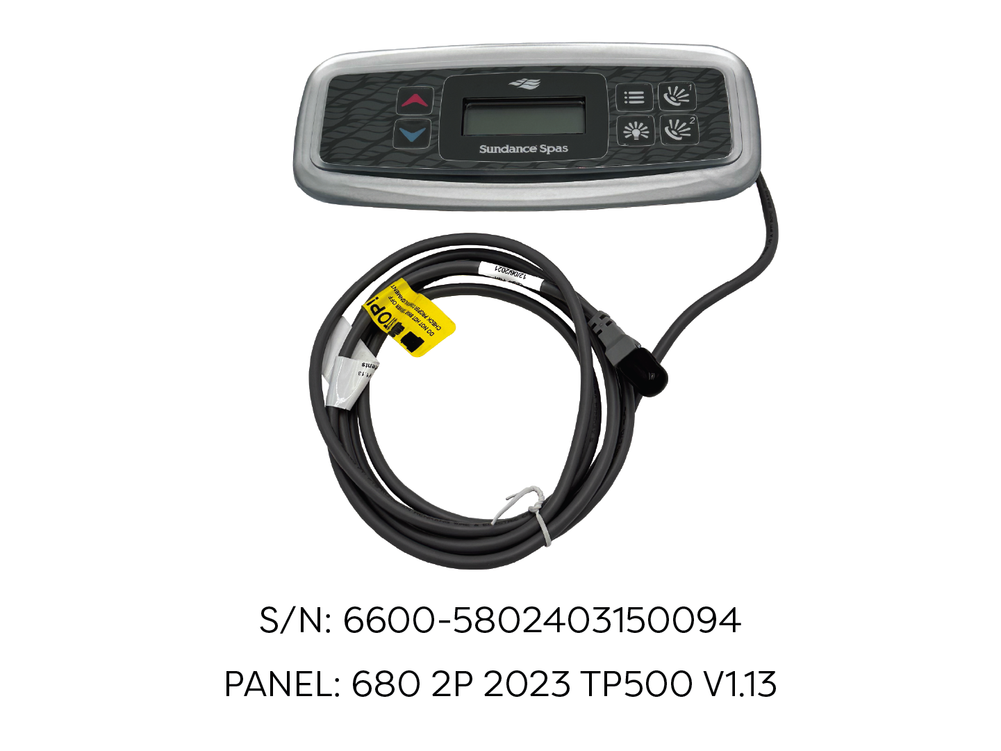 Sundance® Spas 6600-580 Control Panel OPP 2 Pump 680 Series