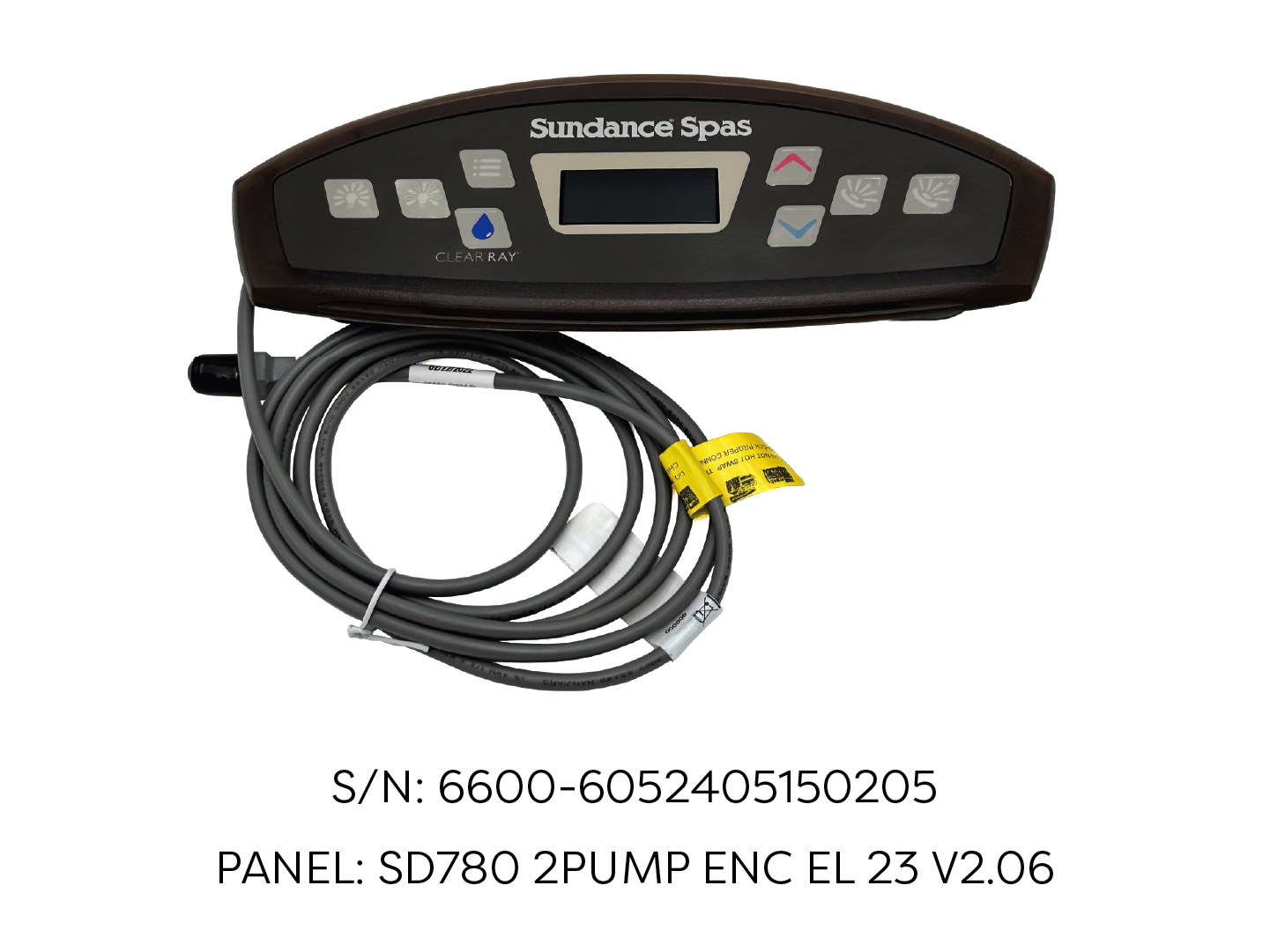 Sundance® Spas 6600-605 Control Panel 2 Pump 780 Series