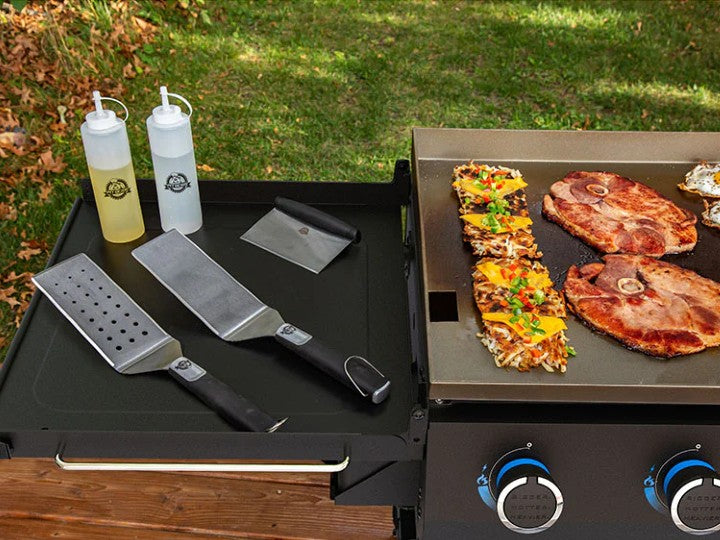 Pit Boss 5 Burner Gas Griddle w/ Folding Side Shelves