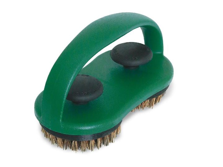 Big Green Egg SpeediClean™ Palmyra Bristle Dual Brush Grid and Pizza Stone Scrubber - Leisure Time Inc.