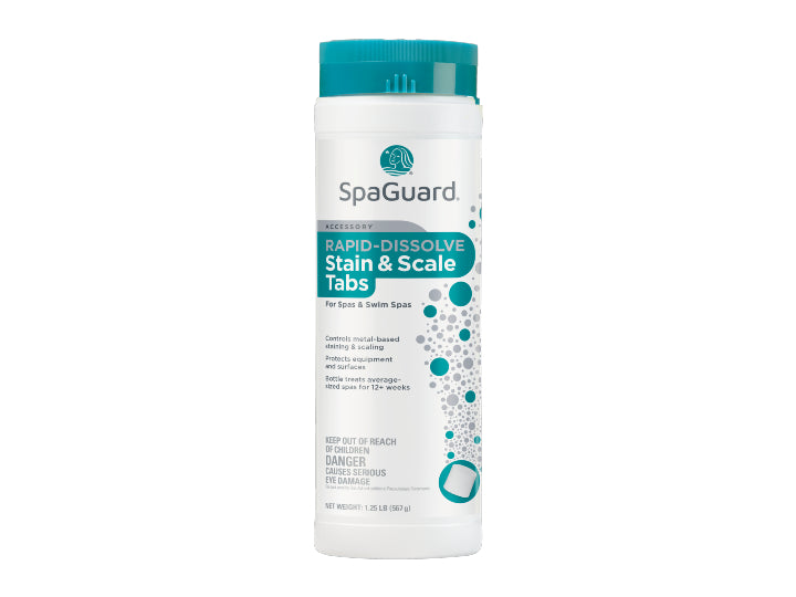 SpaGuard Rapid-Dissolve Stain & Scale Tabs - 1.25 lb. - Leisure Time Inc.