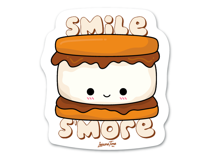 Smile S'more Sticker - Leisure Time Inc.