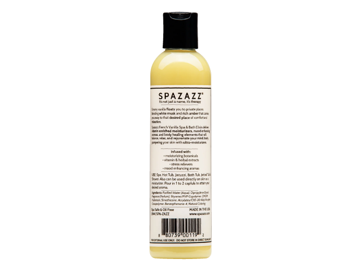 Spazazz French Vanilla Elixir - Calm - Leisure Time Inc.