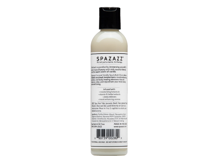 Spazazz Coconut Vanilla Elixir - Exotic - Leisure Time Inc.