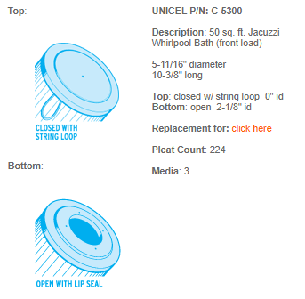 Unicel C-5300 Filter Cartridge - Leisure Time Inc.