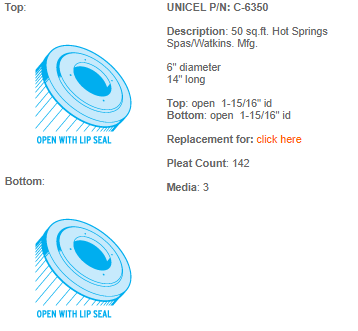 Unicel C-6350 Filter Cartridge - Leisure Time Inc.