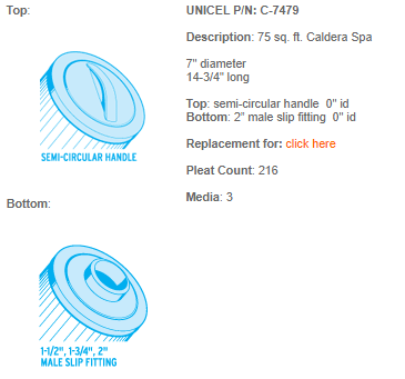 Unicel C-7479 Filter Cartridge - Leisure Time Inc.