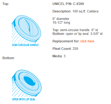 Unicel C-8399 Filter Cartridge - Leisure Time Inc.
