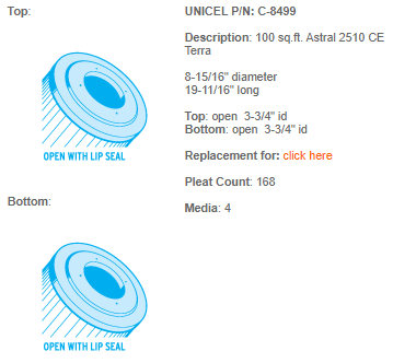 Unicel C-8499 Filter Cartridge - Leisure Time Inc.