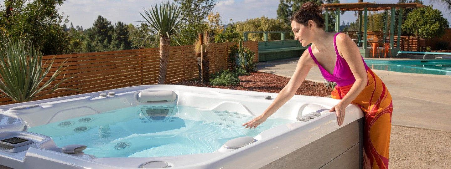 Backyard Hot Tub in Summer