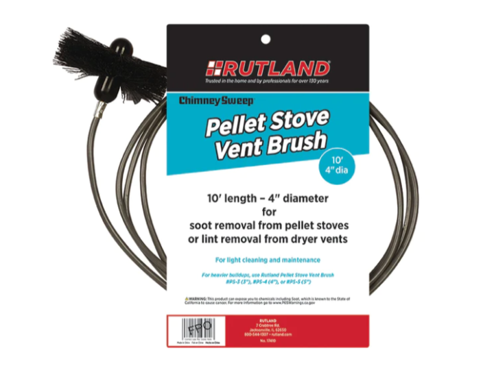 Rutland Chimney Sweep Pellet Stove Vent Brush w/ Handle - Leisure Time Inc.